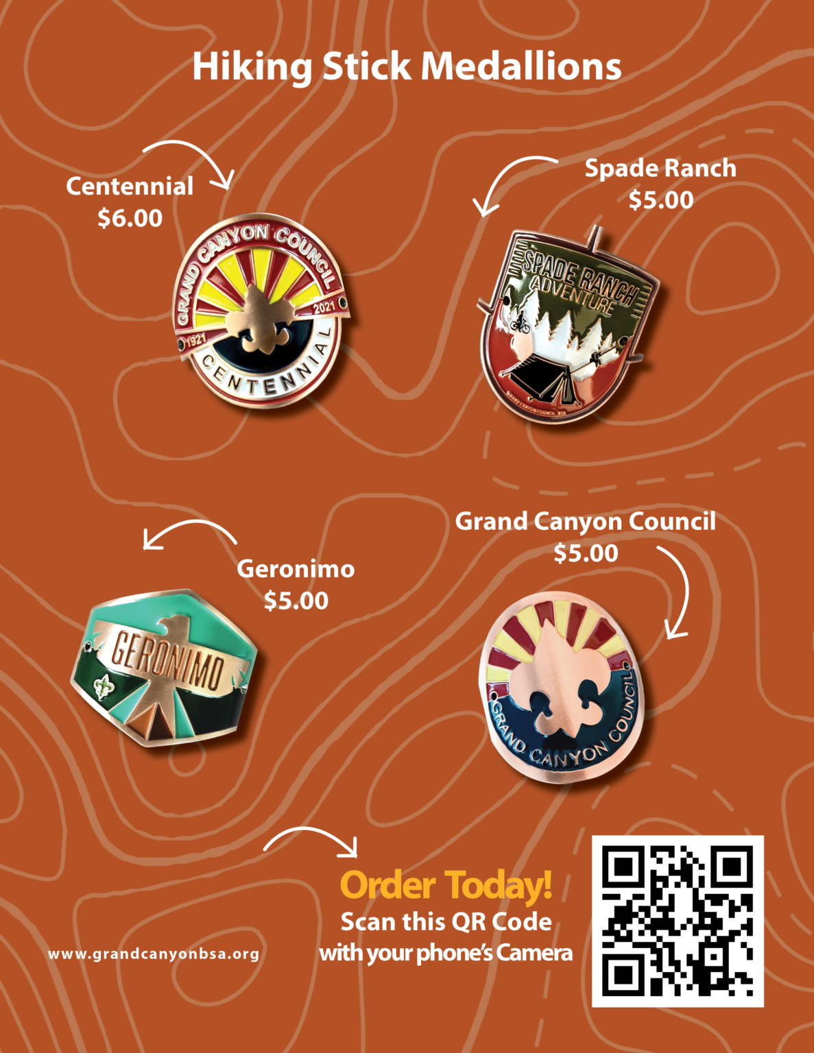 Hiking Stick Medallions – Grand Canyon Council | Boy Scouts of America